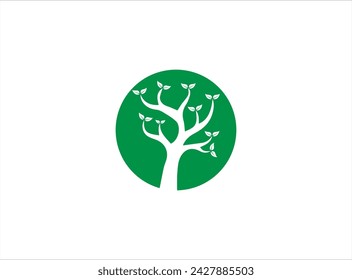 Diseño de logotipo de árbol tamplete ilustración vectorial,