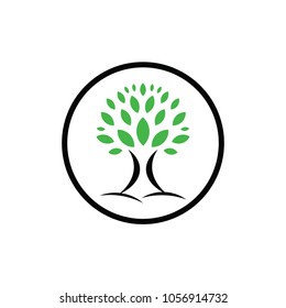 Tree Logo Design Template.