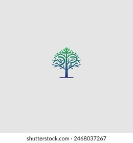 tree logo design template for brand