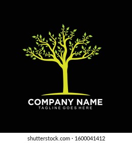 Tree logo design template for business finance concept and other company