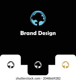 Plantilla de diseño del logotipo del árbol, logotipo ecológico o natural