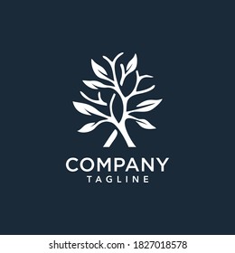 tree logo design template. icon business,nature,tree modern,abstract.premium vector