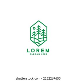 Gráfico de la plantilla de diseño del logotipo de árbol