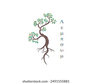 tree logo design template, isolated on white
