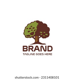 Tree logo design template. Nature logo vector icon. Natural logo.