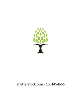 Tree logo design template. vector