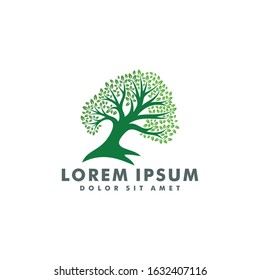 Tree logo design template vector, environment symbol icon