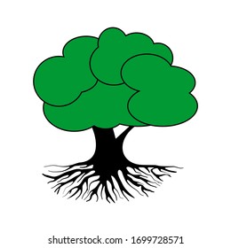 Tree logo design template vector, environment symbol icon