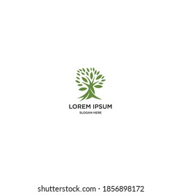 tree logo design template - vector