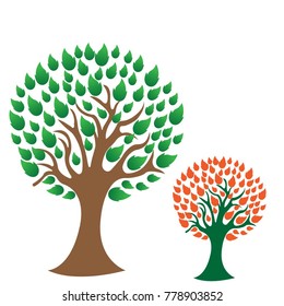 Tree logo design template.Vector