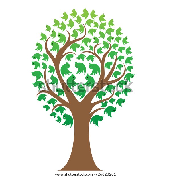 Tree Logo Design Templatevector เวกเตอร์สต็อก (ปลอดค่าลิขสิทธิ์) 726623281