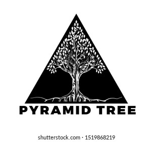 tree logo design with triangle shape