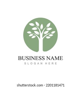 tree logo design with vector concept