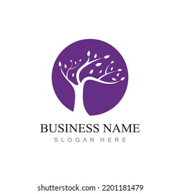 tree logo design with vector concept