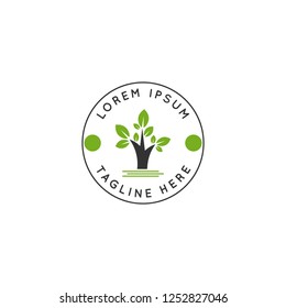 Tree logo design. Vector illustration