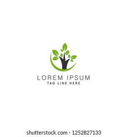 Tree logo design. Vector illustration