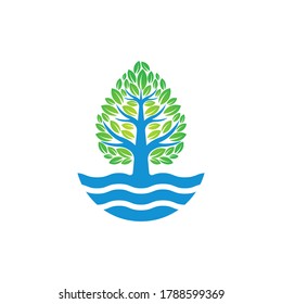 Tree Logo design vector illustration. Abstract Tree Logo vector in creative design concept for nature, agriculture and farm business. Tree Logo, icon, sign and symbol vector design illustration.