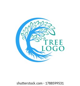 Tree Logo design vector illustration. Abstract Tree Logo vector in creative design concept for nature, agriculture and farm business. Tree Logo, icon, sign and symbol vector design illustration.