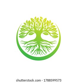 Tree Logo design vector illustration. Abstract Tree Logo vector in creative design concept for nature, agriculture and farm business. Tree Logo, icon, sign and symbol vector design illustration.