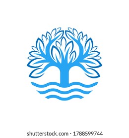 Tree Logo design vector illustration. Abstract Tree Logo vector in creative design concept for nature, agriculture and farm business. Tree Logo, icon, sign and symbol vector design illustration.