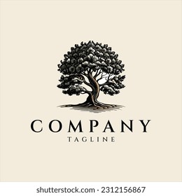 Tree logo design vector illustration