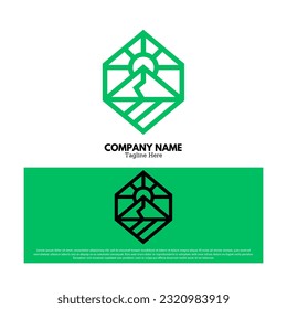 Tree logo design vector illustration. Brand identity emblem