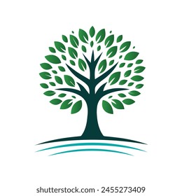 Tree Logo Design Vector Illustration 