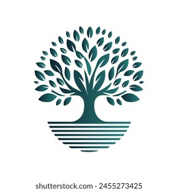 Tree Logo Design Vector Illustration 