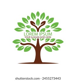 Tree Logo Design Vector Illustration 