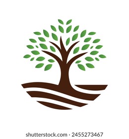 Tree Logo Design Vector Illustration 