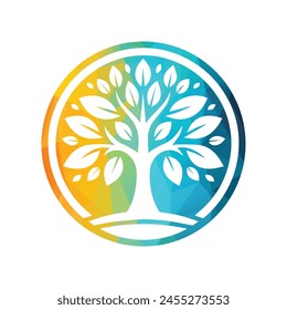 Tree Logo Design Vector Illustration 