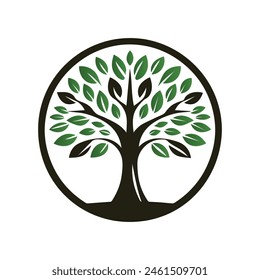 Tree Logo Design Vector Illustration 