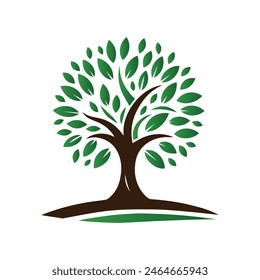 Tree Logo Design Vector Illustration 