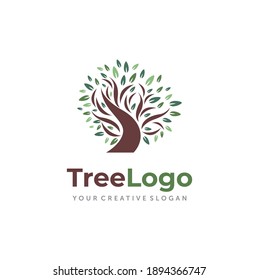 Farm Tree Leaves Logo Icon Vector Stock Vector (Royalty Free) 2082529129