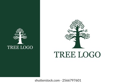 Tree logo design vector isolated, abstract mangrove tree logo design EPS 10