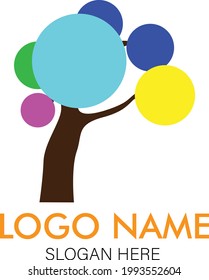 Tree logo design vector stock