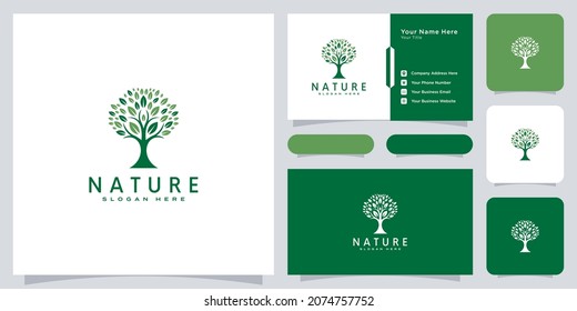 Tree logo design vector template