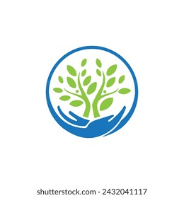 Tree logo design vector template