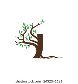 Tree logo design vector template