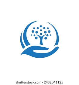 Tree logo design vector template