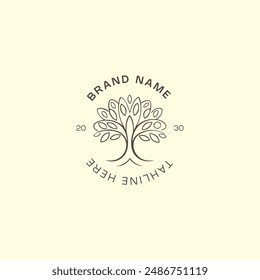 Tree logo design vector template. Nature logo design vector template. Nature logo design