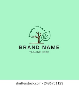 Tree logo design vector template. Nature logo design vector template. Nature logo design