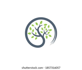 Diseño de logotipos de árbol vectorial diseño de iconos