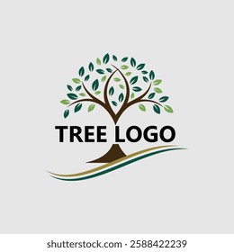 Tree Logo design-nature-eco Logo-Creative-Tree Logo