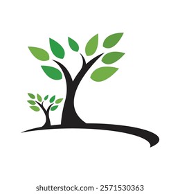 Tree logo ecology growth vector template icon