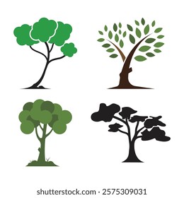 Tree logo ecology growth vector template icon