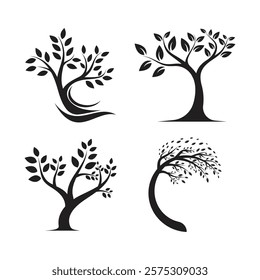Tree logo ecology growth vector template icon