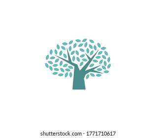 Tree logo ecology vector icon 