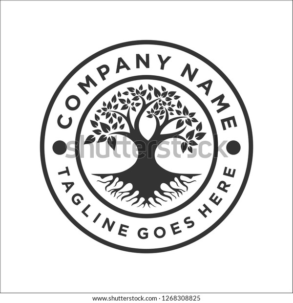 Tree Logo Emblem Logo Design Inspiration Stock Vector (Royalty Free ...