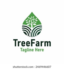 tree logo, farm logo template